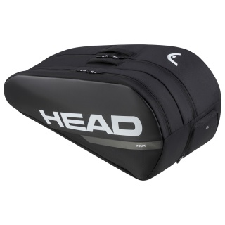 Head Tennis Racketbag Tour Racquet Bag L (Racket bag, 2 main compartments, shoe compartment) 2024 black/white 9-pack